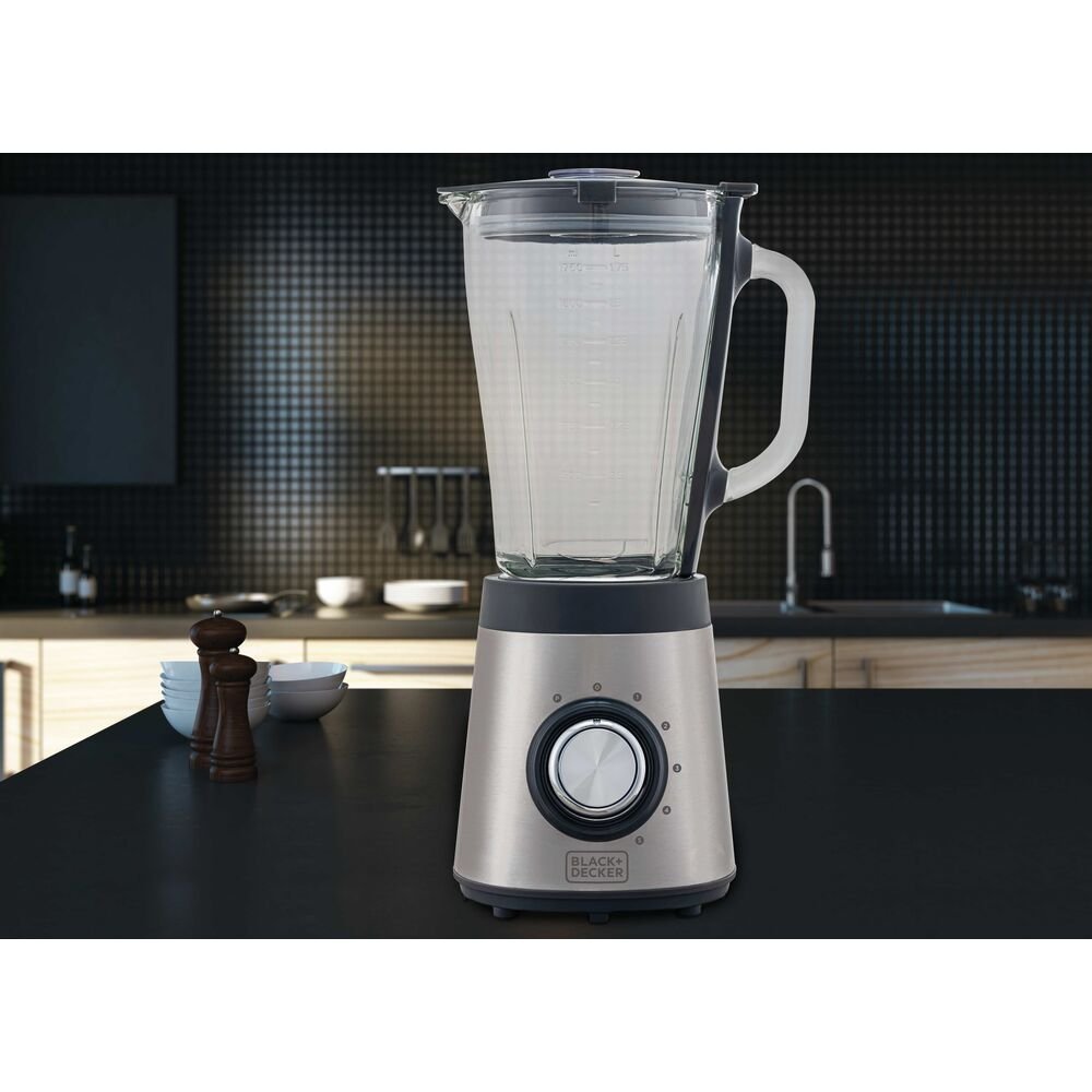 Liquidificador em Inox com Jarra de Vidro Linha Gourmand Gris Black+Decker, 5 Velocidades + Pulsar, 700W L7000GB2 220V