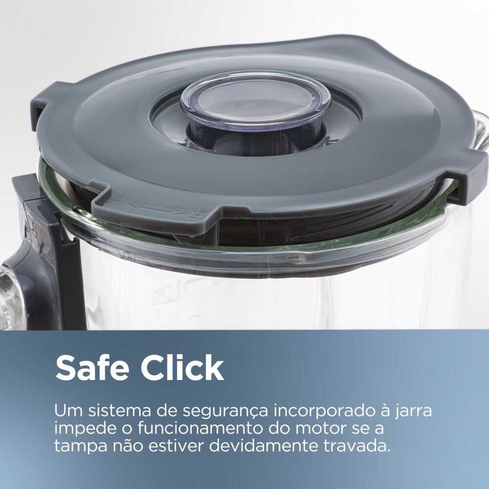 Liquidificador em Inox com Jarra de Vidro Linha Gourmand Gris Black+Decker, 5 Velocidades + Pulsar, 700W L7000GB2 220V