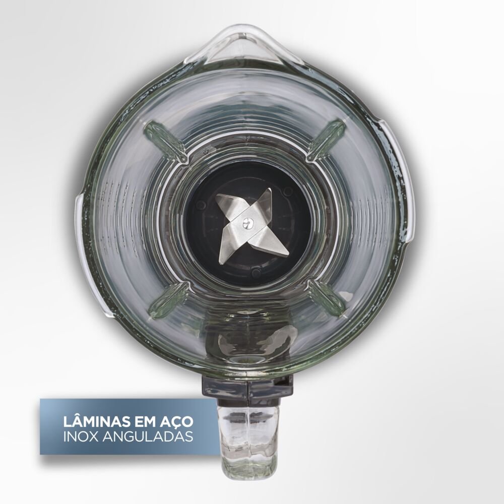 Liquidificador em Inox com Jarra de Vidro Linha Gourmand Gris Black+Decker, 5 Velocidades + Pulsar, 700W L7000GB2 220V