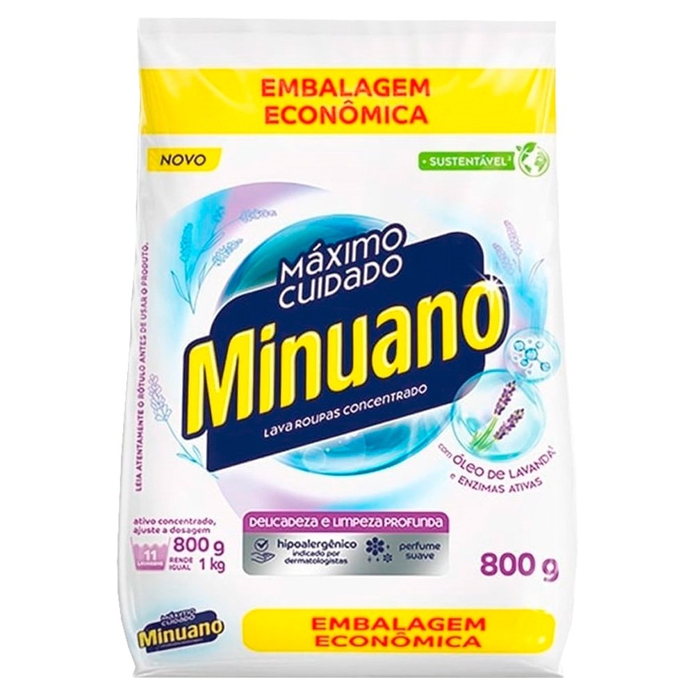 Sabão em Pó Minuano Branco 20x800g