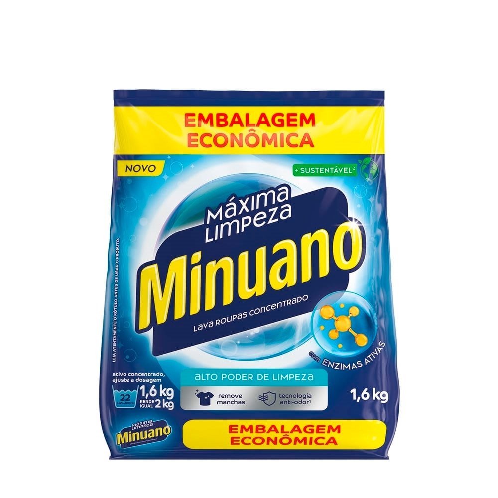 Sabão em Pó Minuano Azul 10x1,6Kg