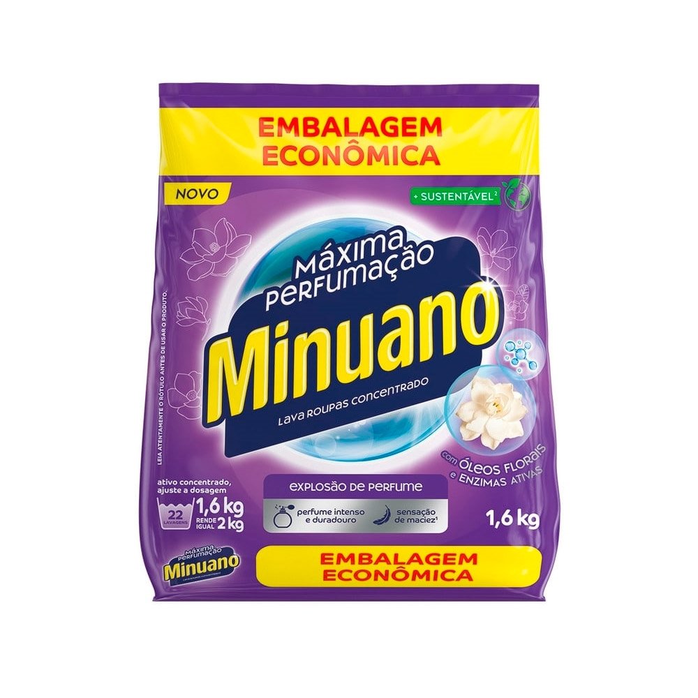 Sabão em Pó Minuano Roxo 10x1,6Kg