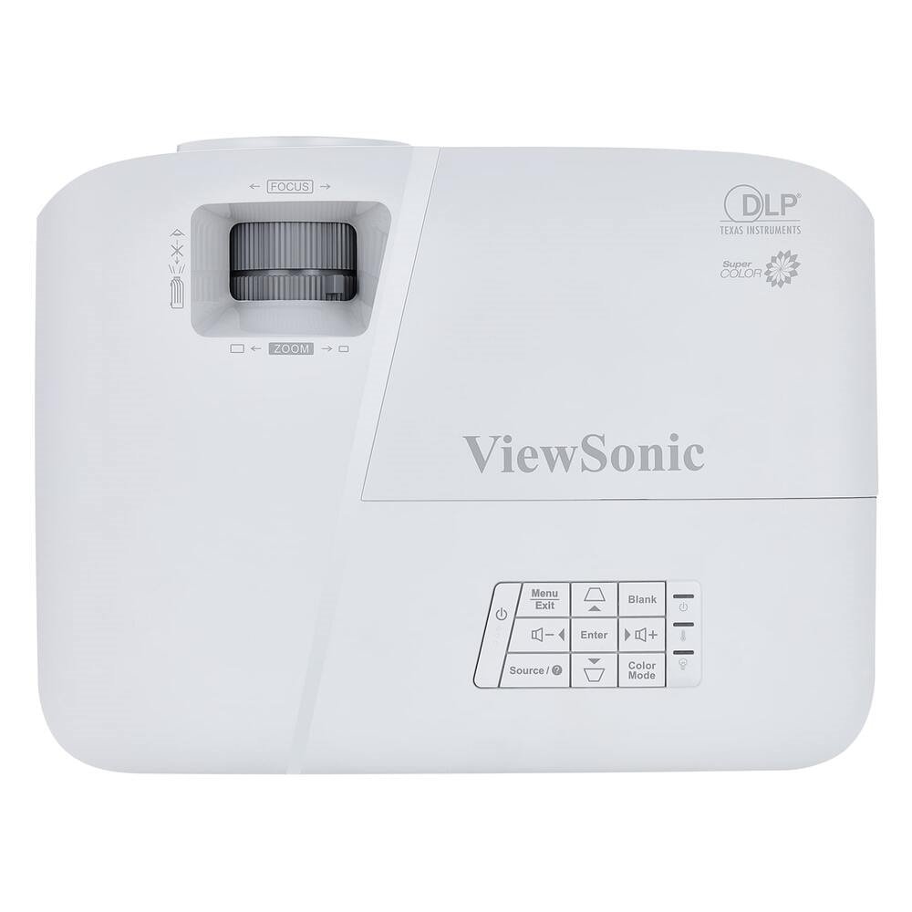 Projetor ViewSonic PA503W, WXGA 1280×800, 3800 Lumens, Mini USB, HDMI, VGA, Branco