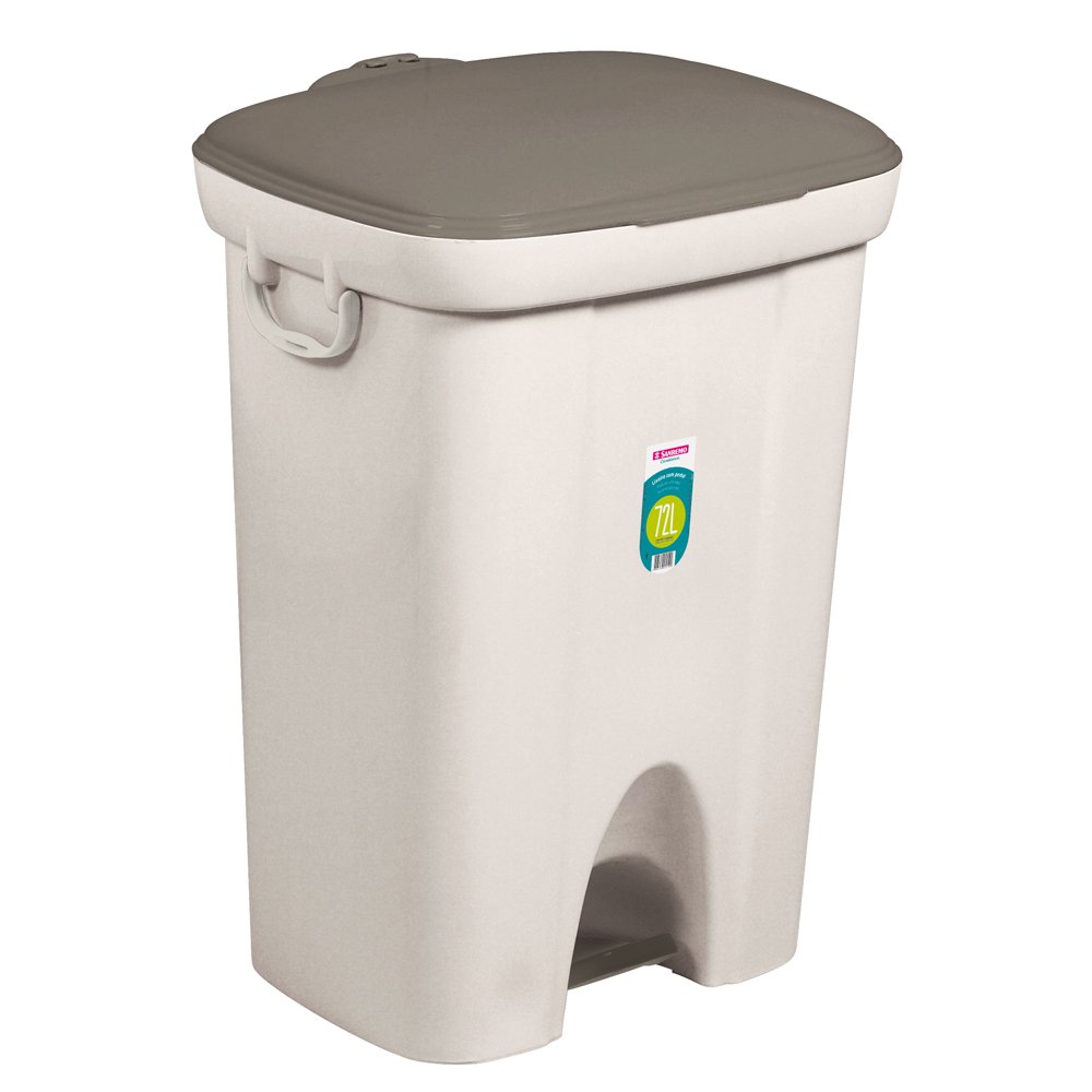 Lixeira Com Pedal Plastico Sanremo 72L