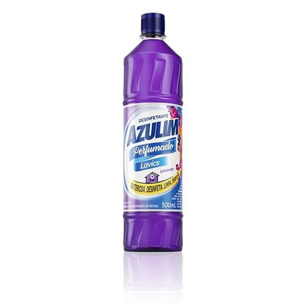 Desinfetante Azulim Lavics Lavanda 500Ml - Embalagem 12X500 Ml