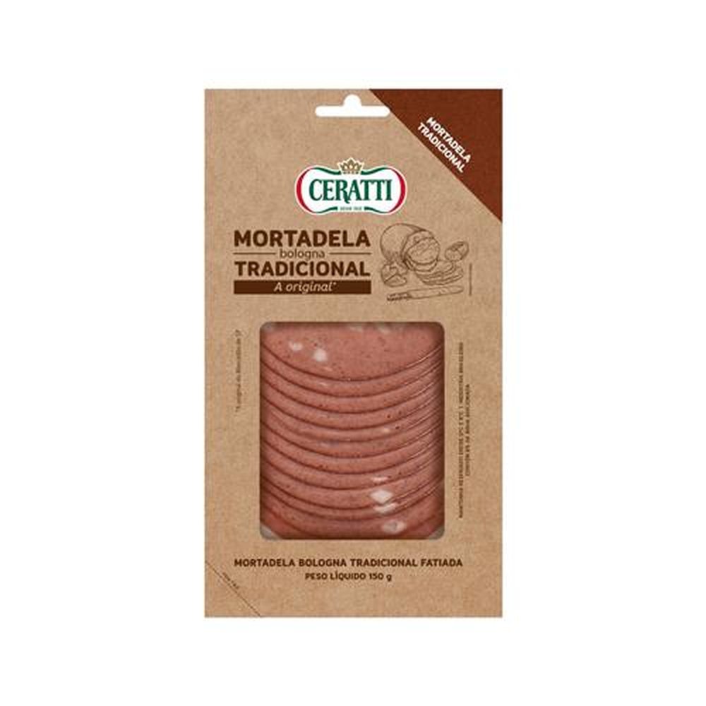 Mortadela Bologna Ceratti Tradicional Fatiada 150G - Contem 14 embalagens