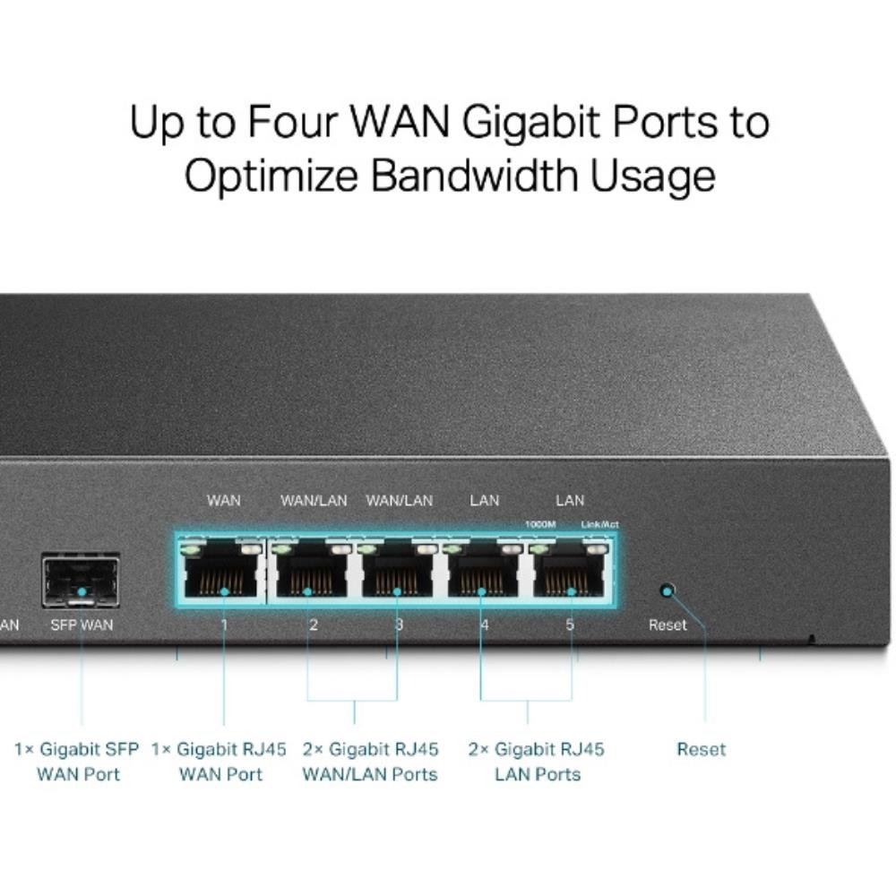 Roteador VPN TP-Link. Load Balance. Gigabit. Multi-WAN. com 1 porta SFP. TL-ER7206