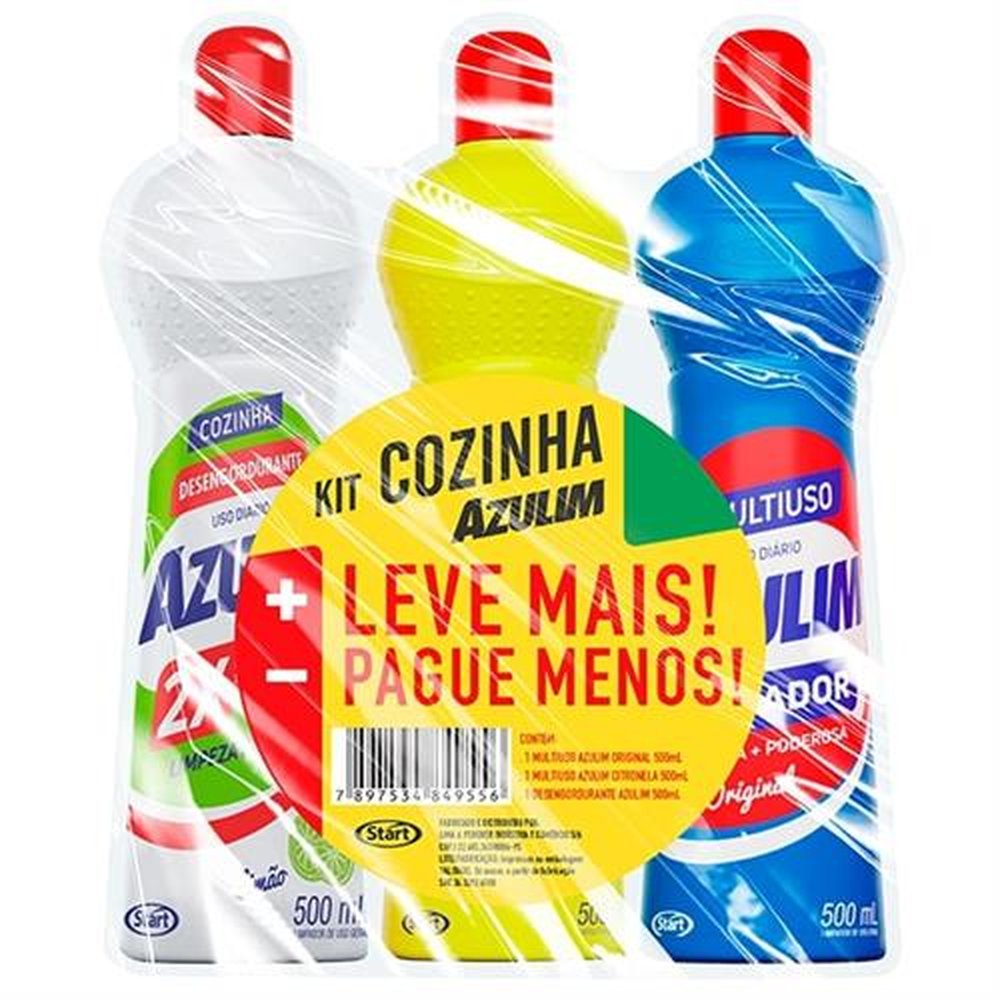 Kit Cozinha Azulim 8x3x500ml