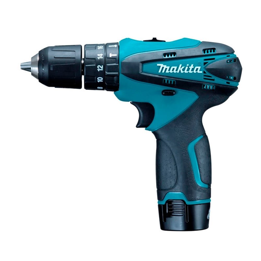 Furadeira/Parafusadeira de Impacto Makita HP330DWE, 10mm, 3/8", Preto/Azul, Bateria