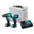 Kit Furadeira/Parafusadeira Makita HP333D, Preto/Azul + Parafusadeira de Impacto TD110D, Preto/Azul