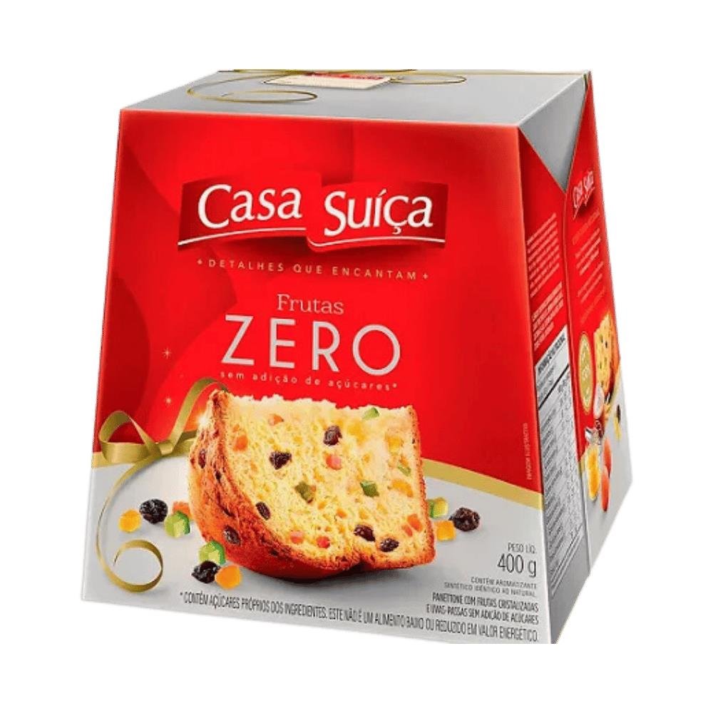 Panettone Casa Suíça Zero Açúcar Frutas 400g