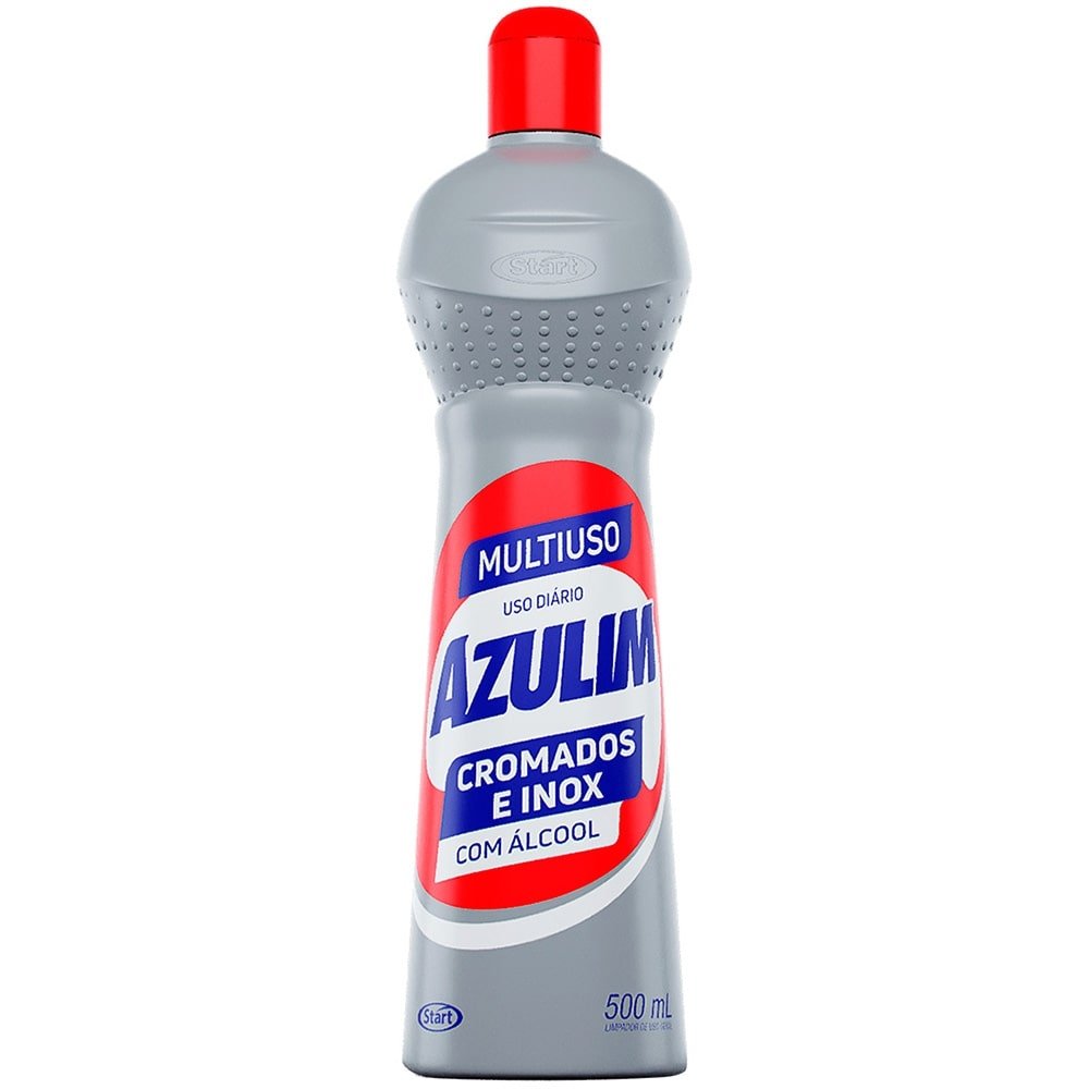 Limpador Azulim Multiuso com Álcool 500ml - Embalagem com 12 Unidades