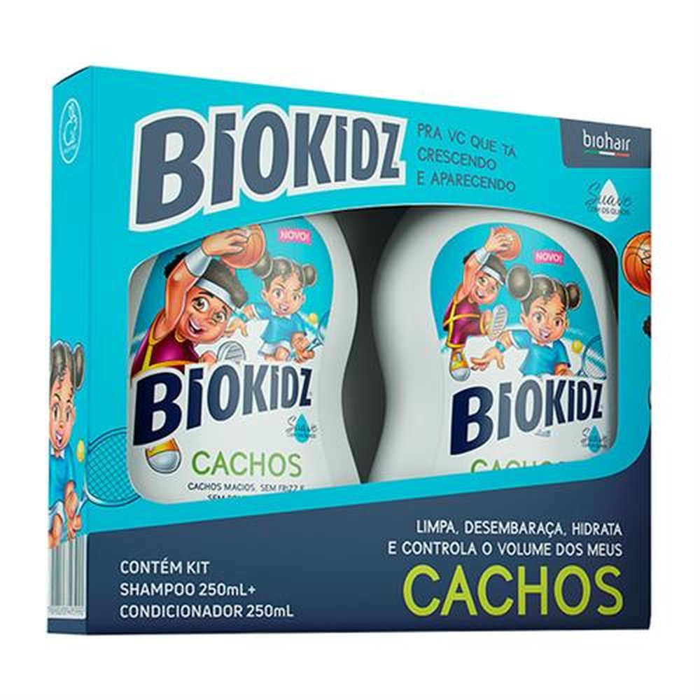 Biokidz Kit Shampoo/condicionador Infantil Cachos 6x2x250ml