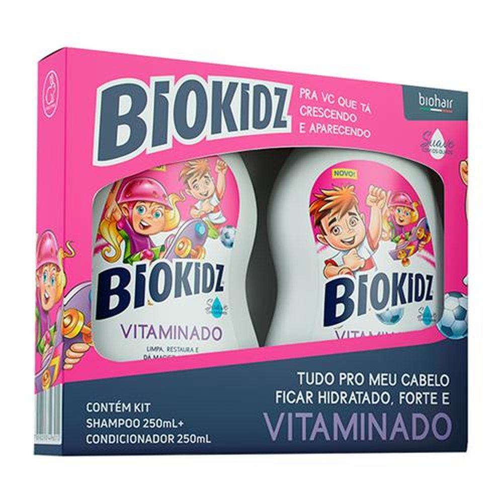 Biokidz Kit Shampoo/condicionador Infantil Vitaminado 6x2x250ml