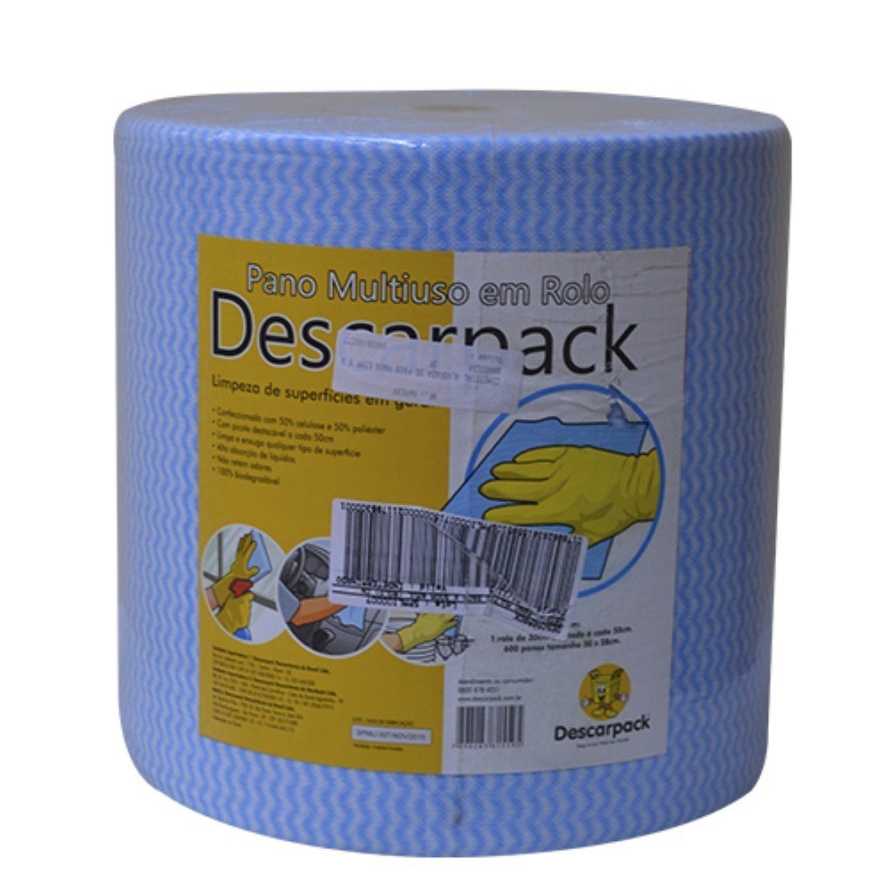 Pano Multiuso 28cmx300m Azul Descarpack