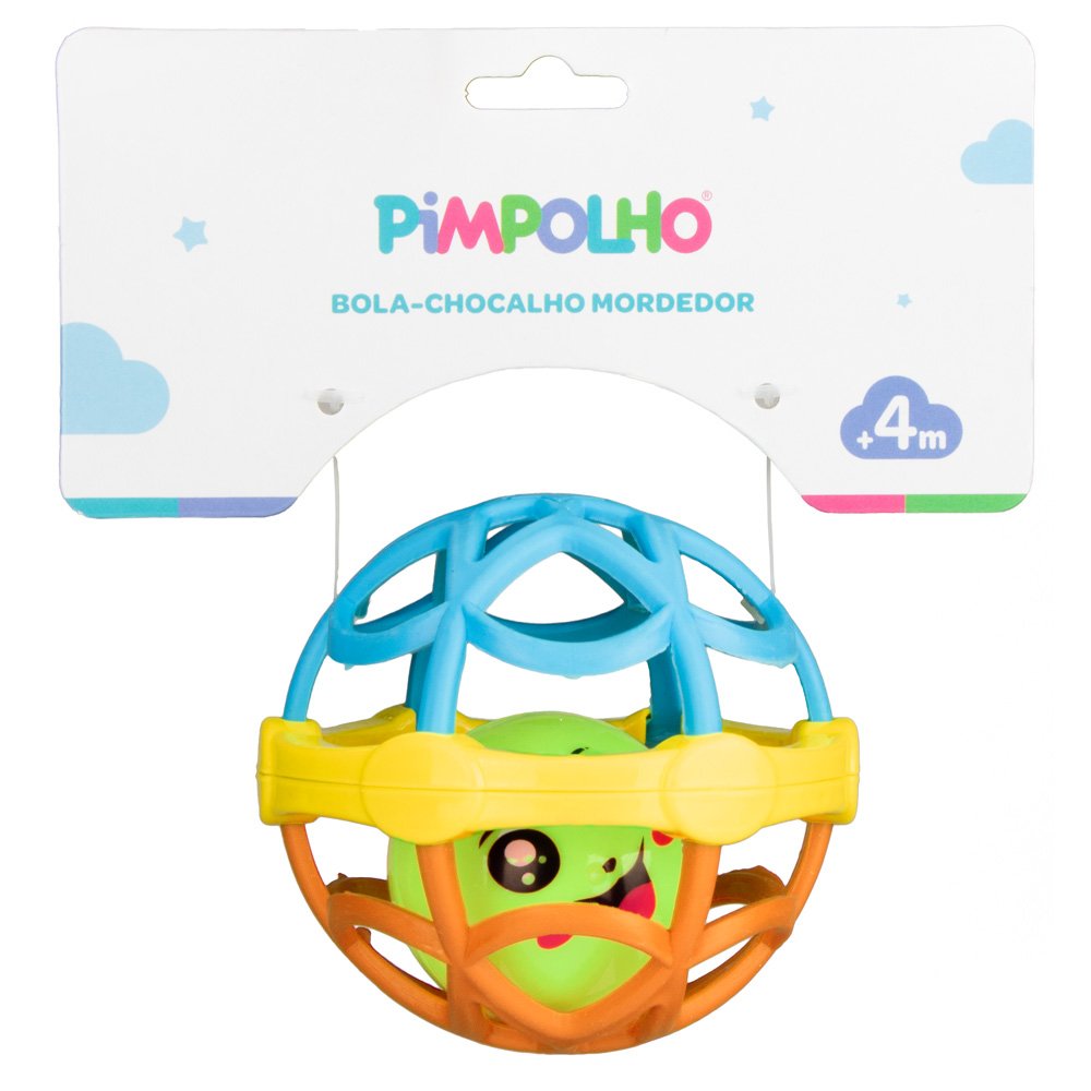 Kit Bola Chocalho Unissex Pimpolho Com 9 Unidades.