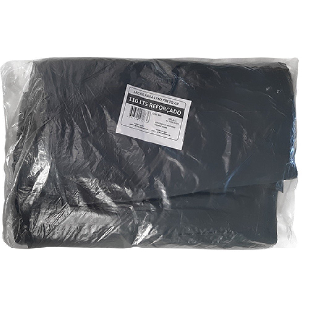 Saco Preto 110l Reforcado Para Lixo Goias Plasticos