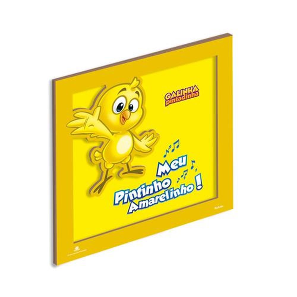 Mdf Quadro Decorativo Pintinho Amarelinho