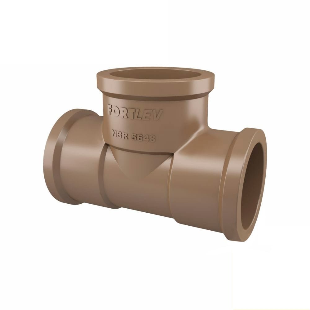 Tee Soldável Fortlev 60mm - Embalagem com 5 Unidades