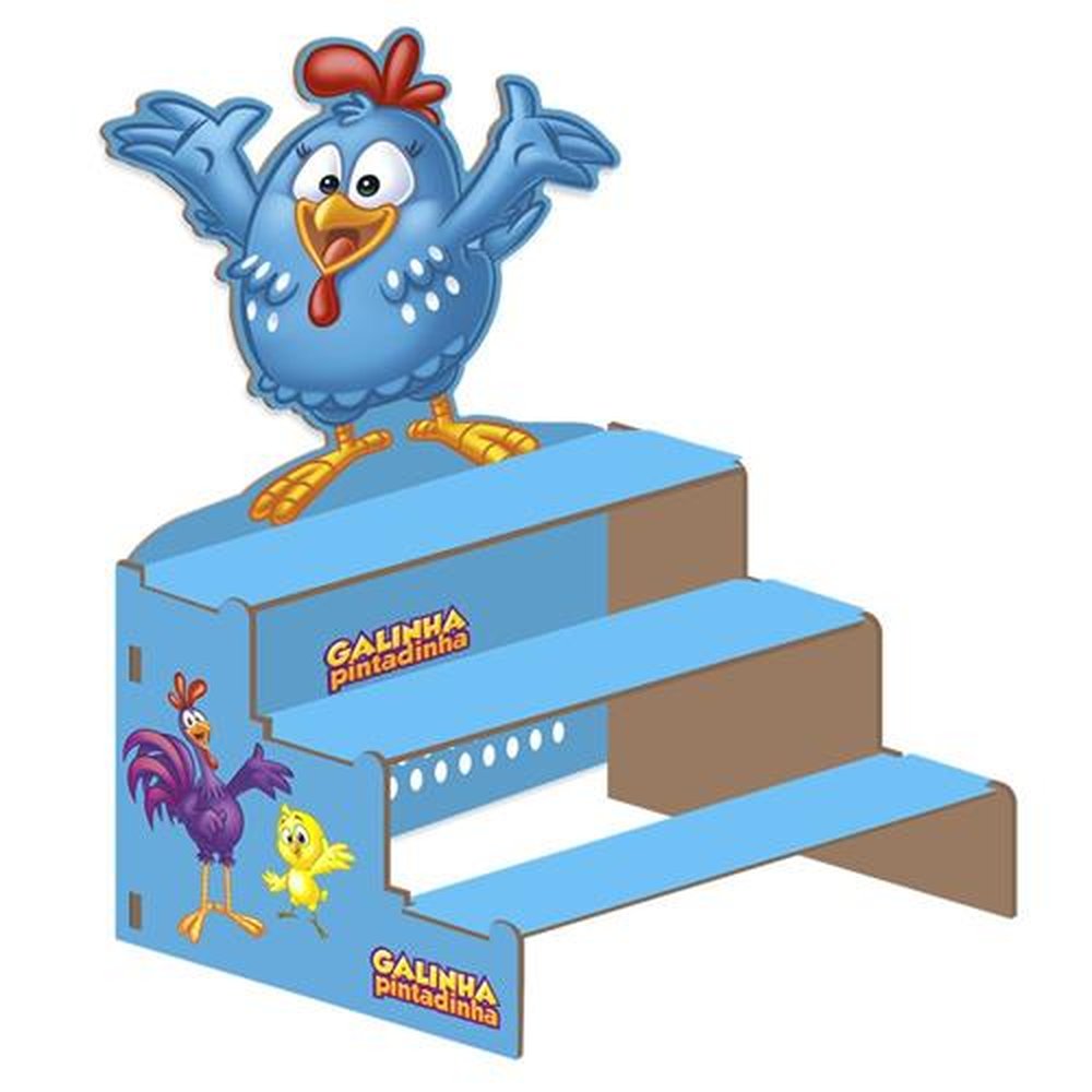 Mdf Escada Para Doces Galinha Pintadinha