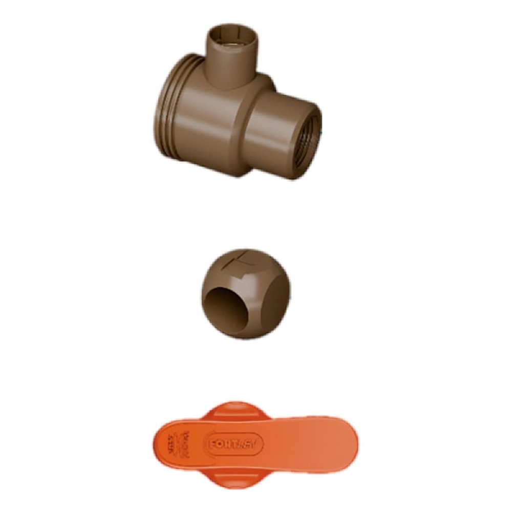 Registro Esfera Fortlev com União Roscável PVC 2P - Embalagem com 2 ...