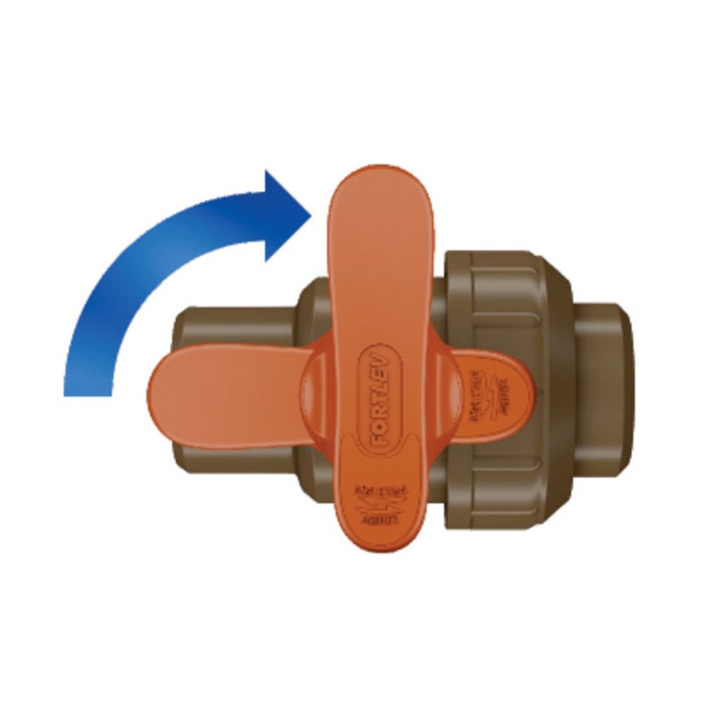 Registro Esfera Fortlev com União Soldável PVC 50mm - Embalagem com 2 Unidades