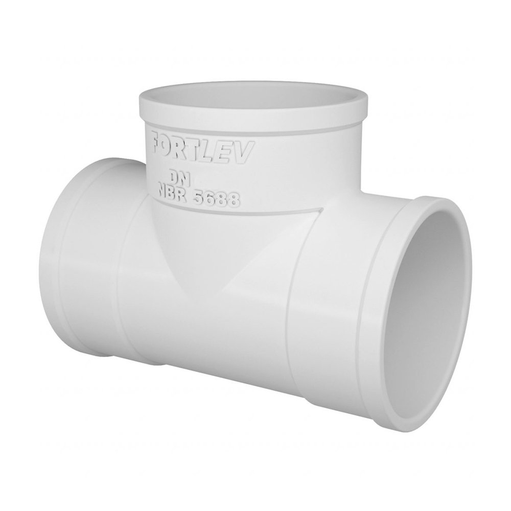 Tee Esgoto Fortlev 100mm - Embalagem com 10 Unidades