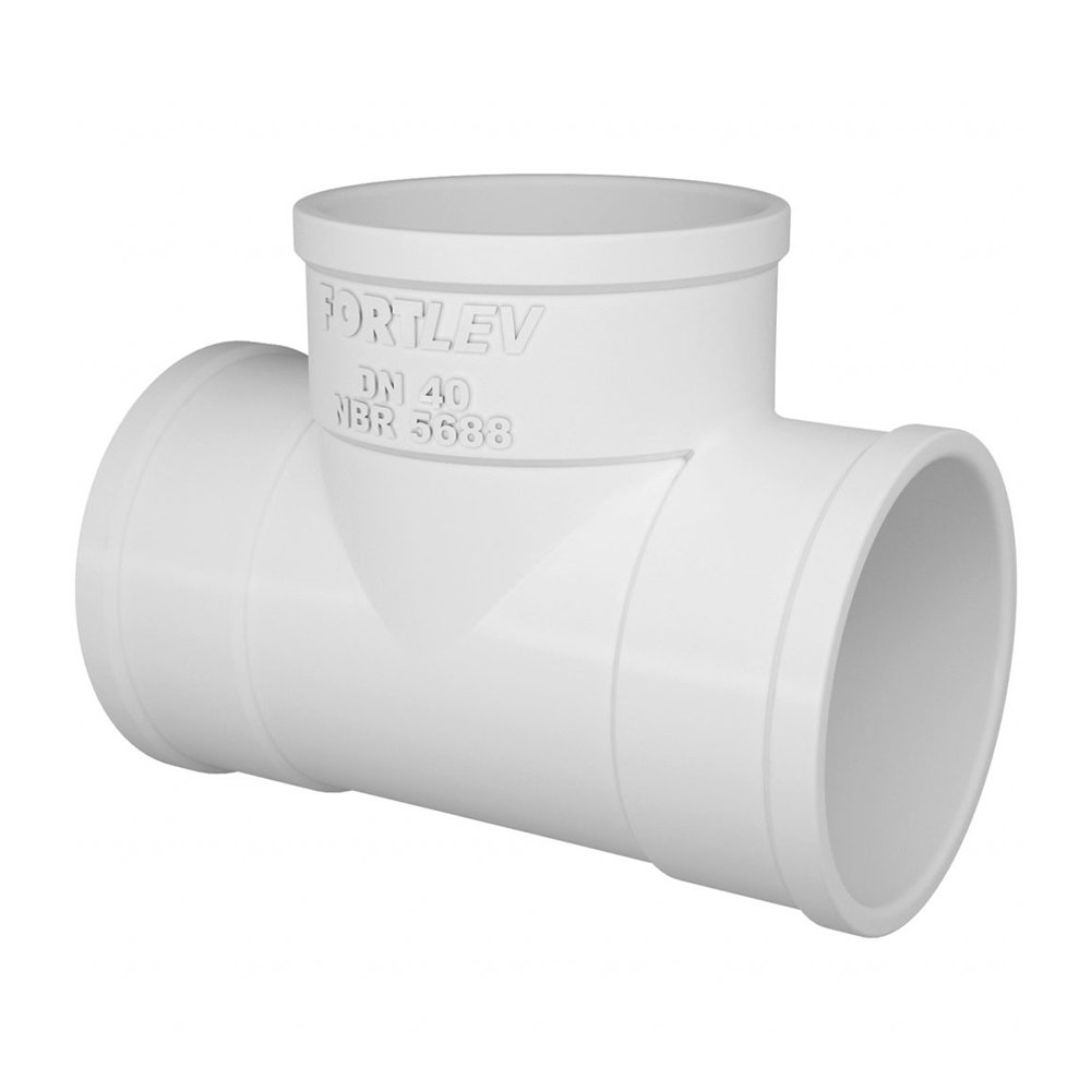 Tee Esgoto Fortlev 50mm - Embalagem com 10 Unidades