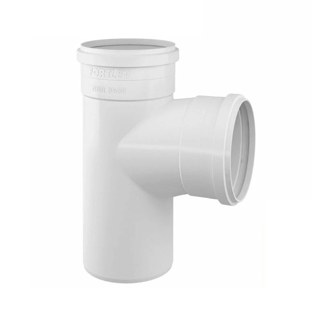 Tee Esgoto Fortlev 75mm - Embalagem com 10 Unidades