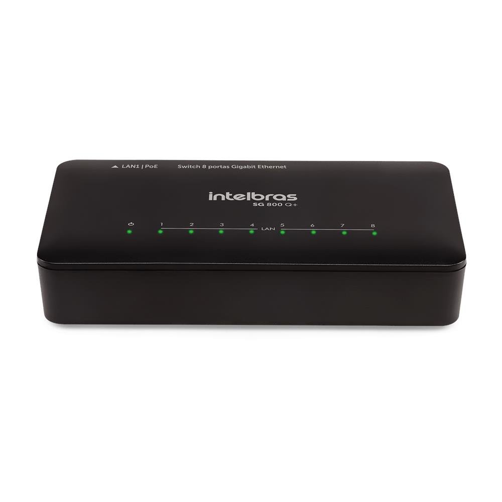 Switch Intelbras 8p Giga Sg 800 Q+ 4760017 Qos