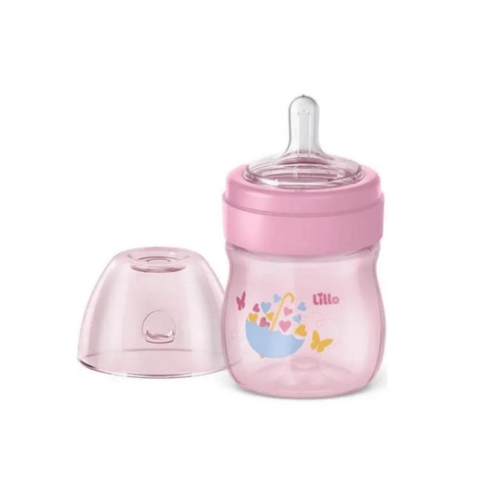 Mamadeira Evolution Lillo 0-6 Meses 150ml Rosa Claro