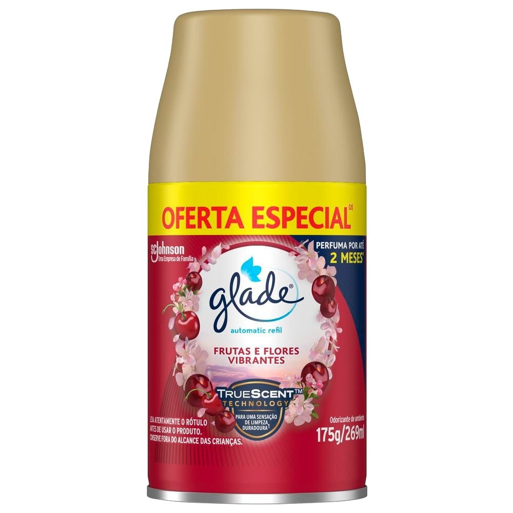 Desodorizador Glade Automatic Spray Frutas e Flores Vibrantes Refil 269ml Oferta Especial