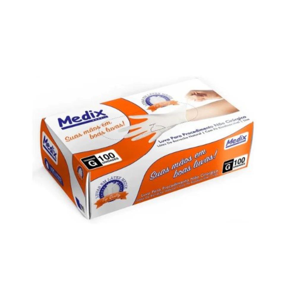 LUVA LATEX NAO SAUDE TAM G 100UN - View 1