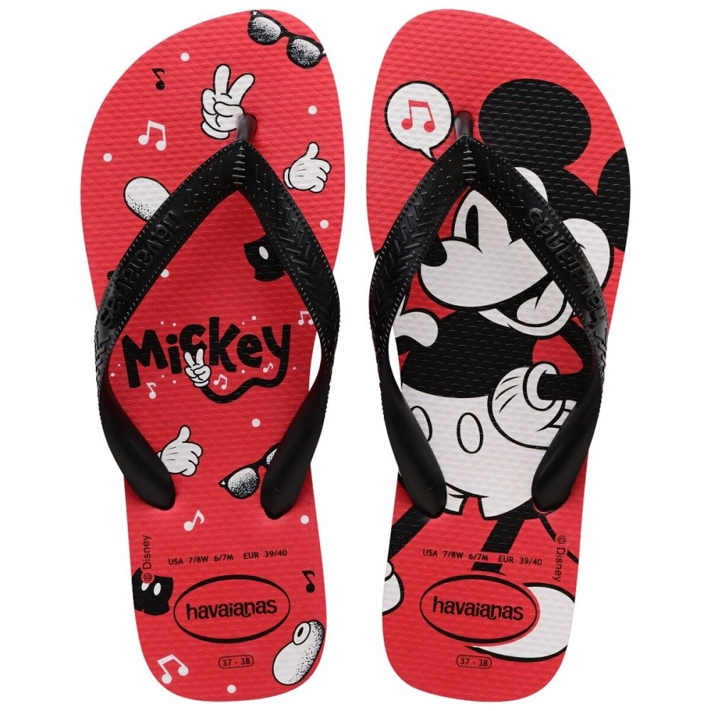 Havaianas Top Disney Vermelho Rubi/Preto 27/8
