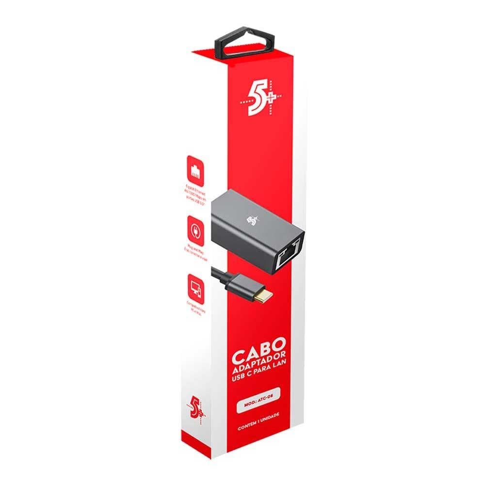 Cabo Adaptador Usb C Para Lan 5+ 10/100/1000mbps - 018-7550