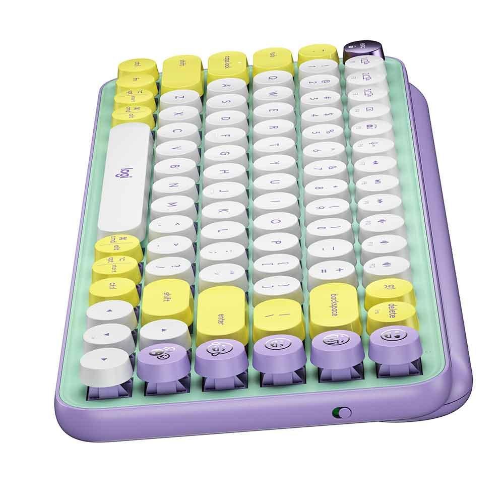 Teclado mecanico logitech pop keys sem fio lilas - 920-010711
