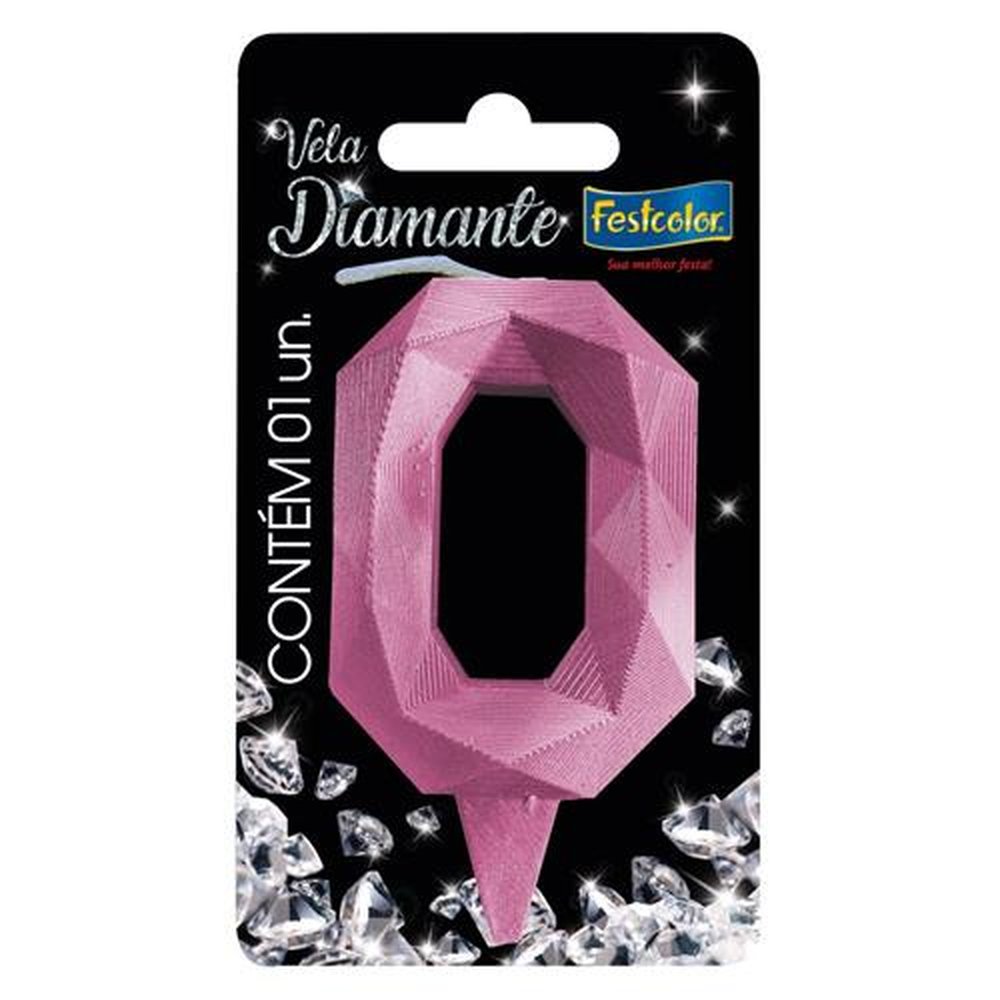 Vela Diamante Rosa N 0