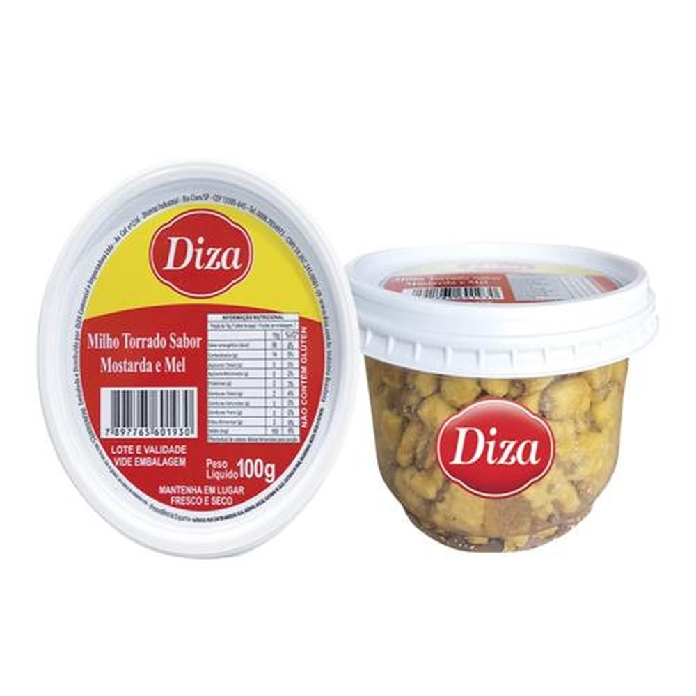 Milho Torrado Sabor Mostarda E Mel 100g - Caixa com 12 unidades