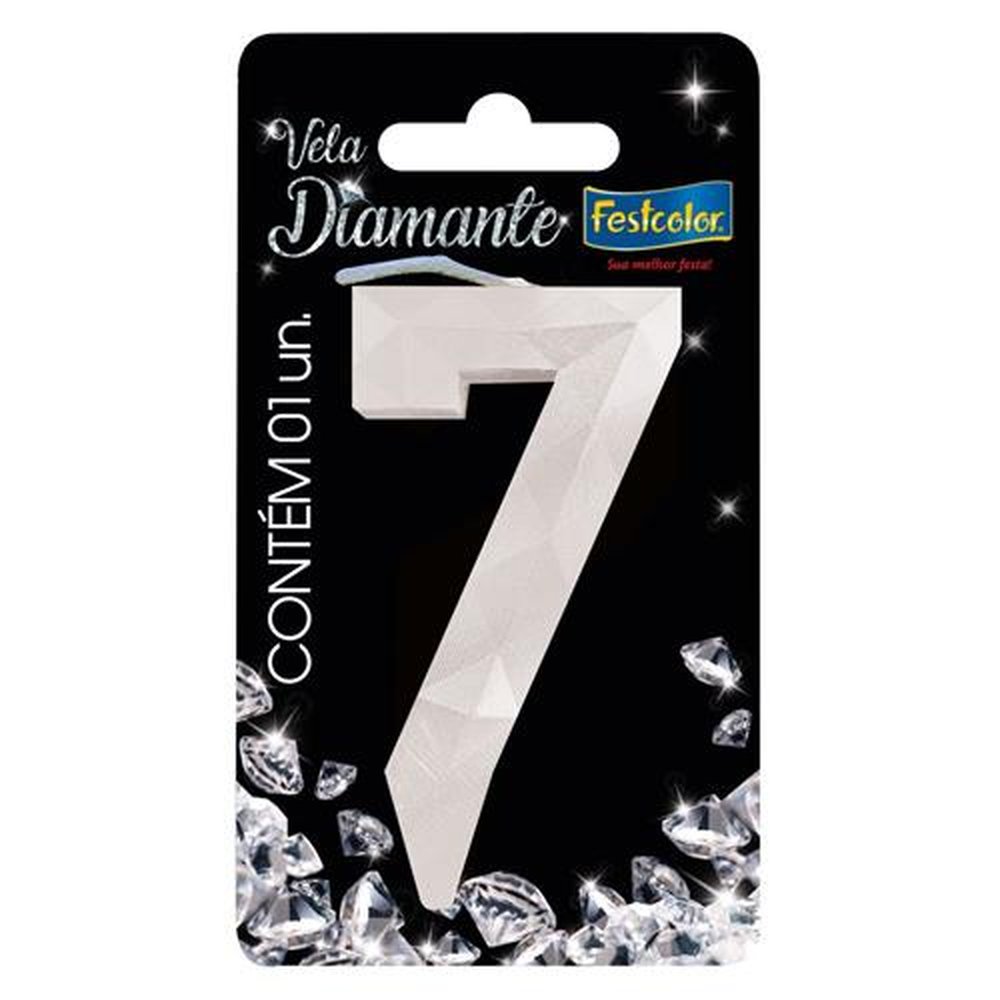 Vela Diamante Branca N 7