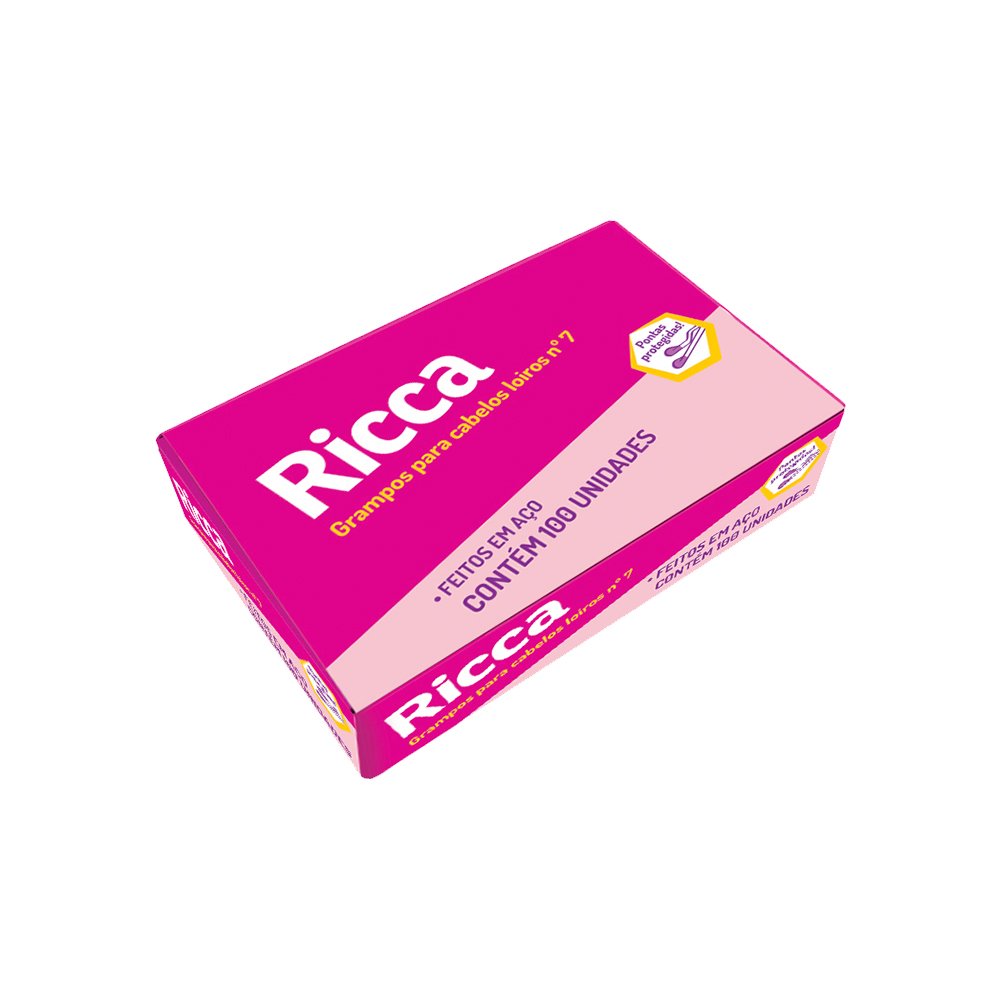 Grampo de Cabelo Ricca Loiro N. 7 100 Unidades