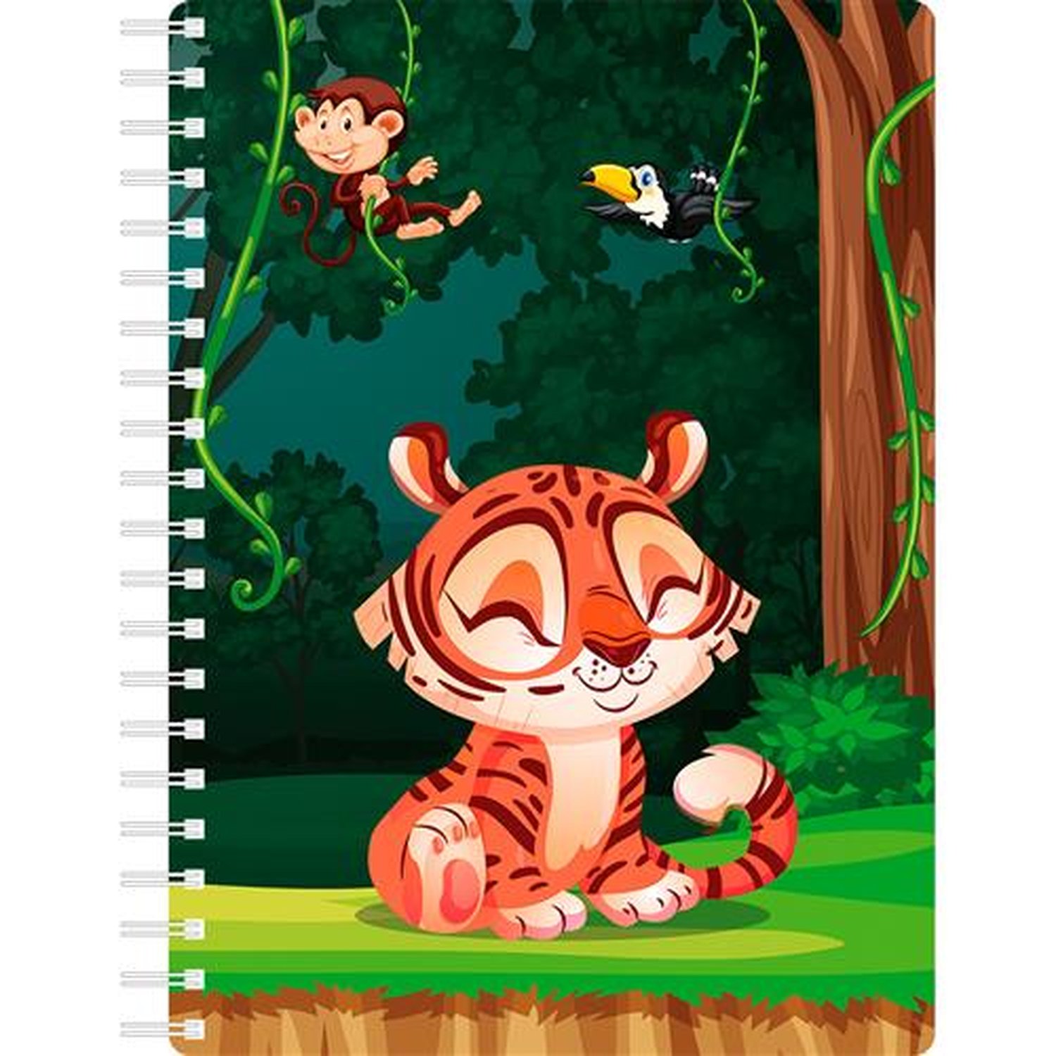 Caderno Escolar Saga Capa em Led 3D com Impressão em Flip Imagem Oncinha Espiral com 10 matérias