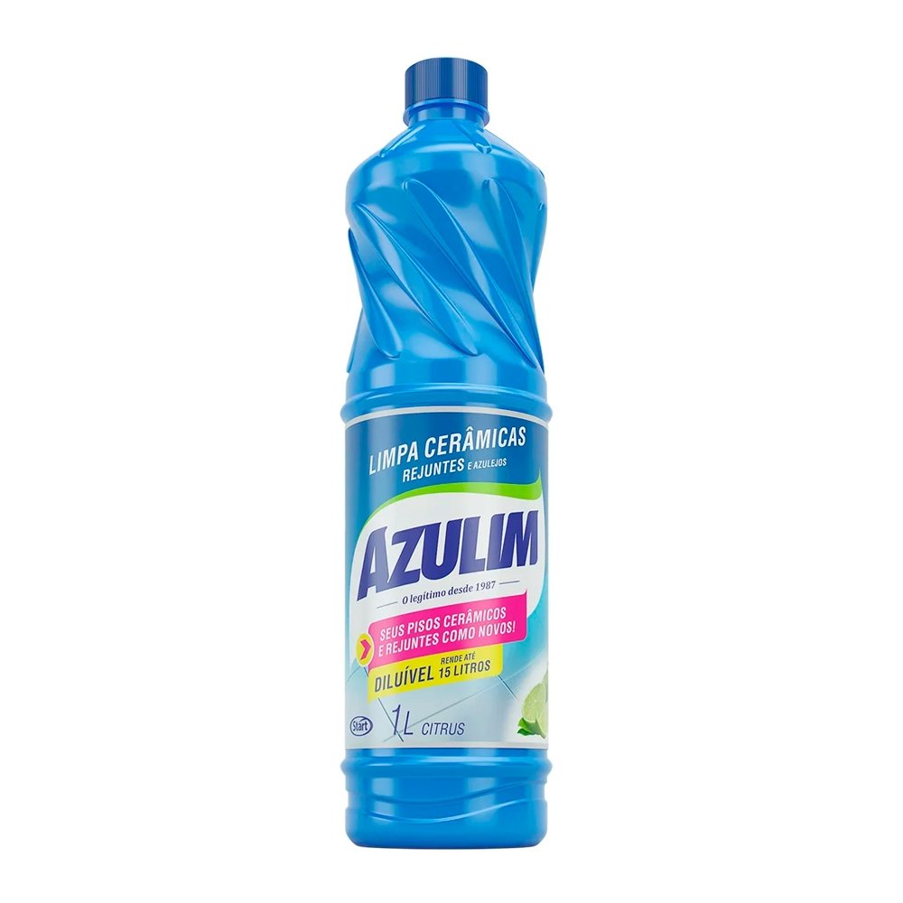Limpador Azulim Cerâmicas e Azulejos Citrus 1 Litro - Embalagem com 12 Unidades