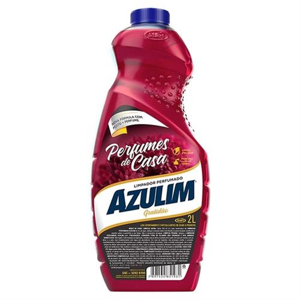 Limpador Perfumado Azulim 6x2l Gratidao