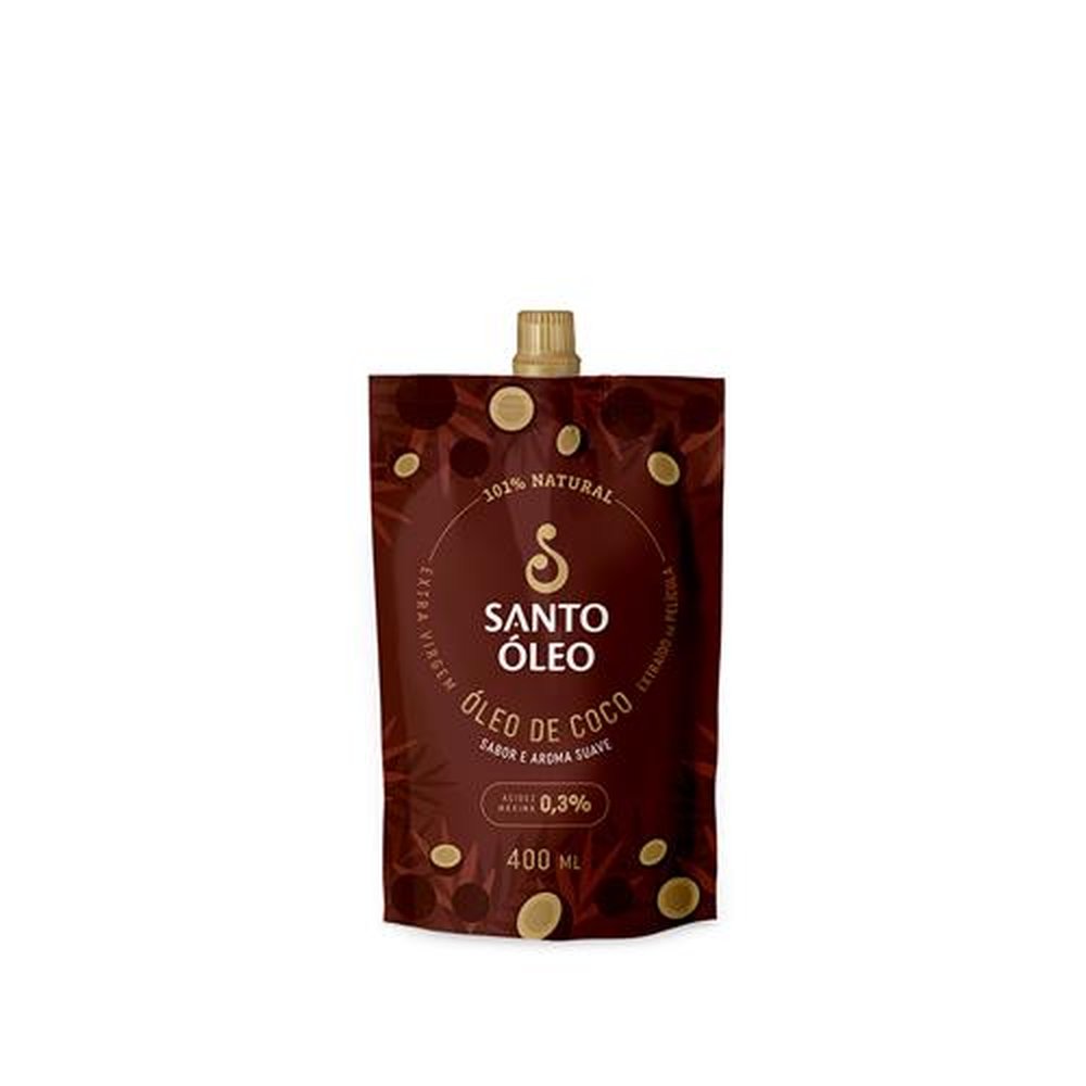 Óleo de coco Santo Óleo Extra Virgem de Película 400ml