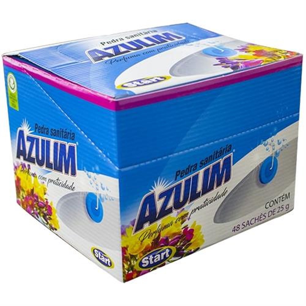Pedra Sanitizante 12x25gr Mista Azulim Caixinha