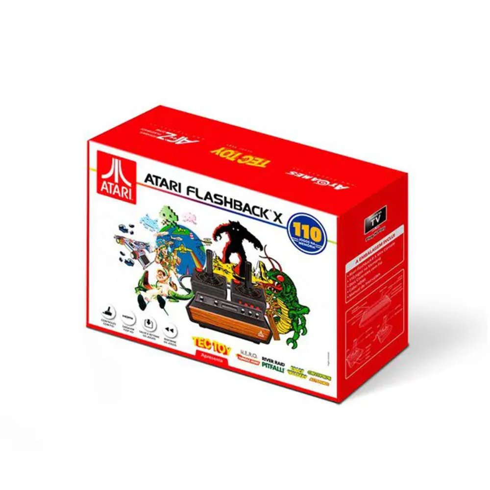 Console Atari Flashback X TecToy 110 Jogos HDMI 2 Controles