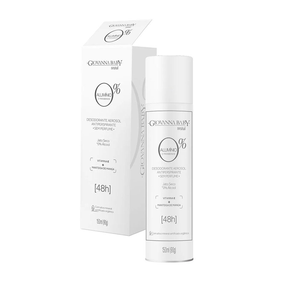 Desodorante Giovanna Baby Aerosol 0% Alumínio Neutral 150ml