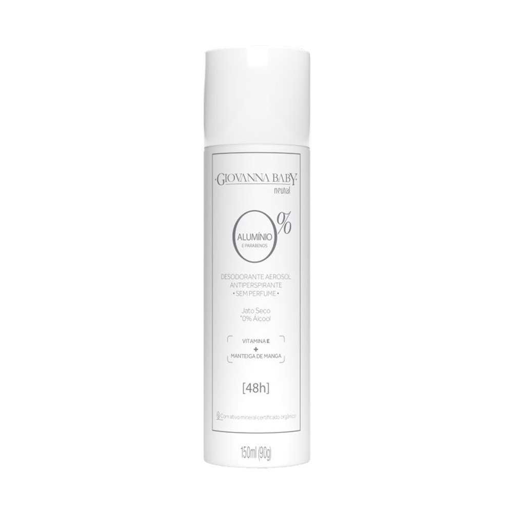 Desodorante Giovanna Baby Aerosol 0% Alumínio Neutral 150ml