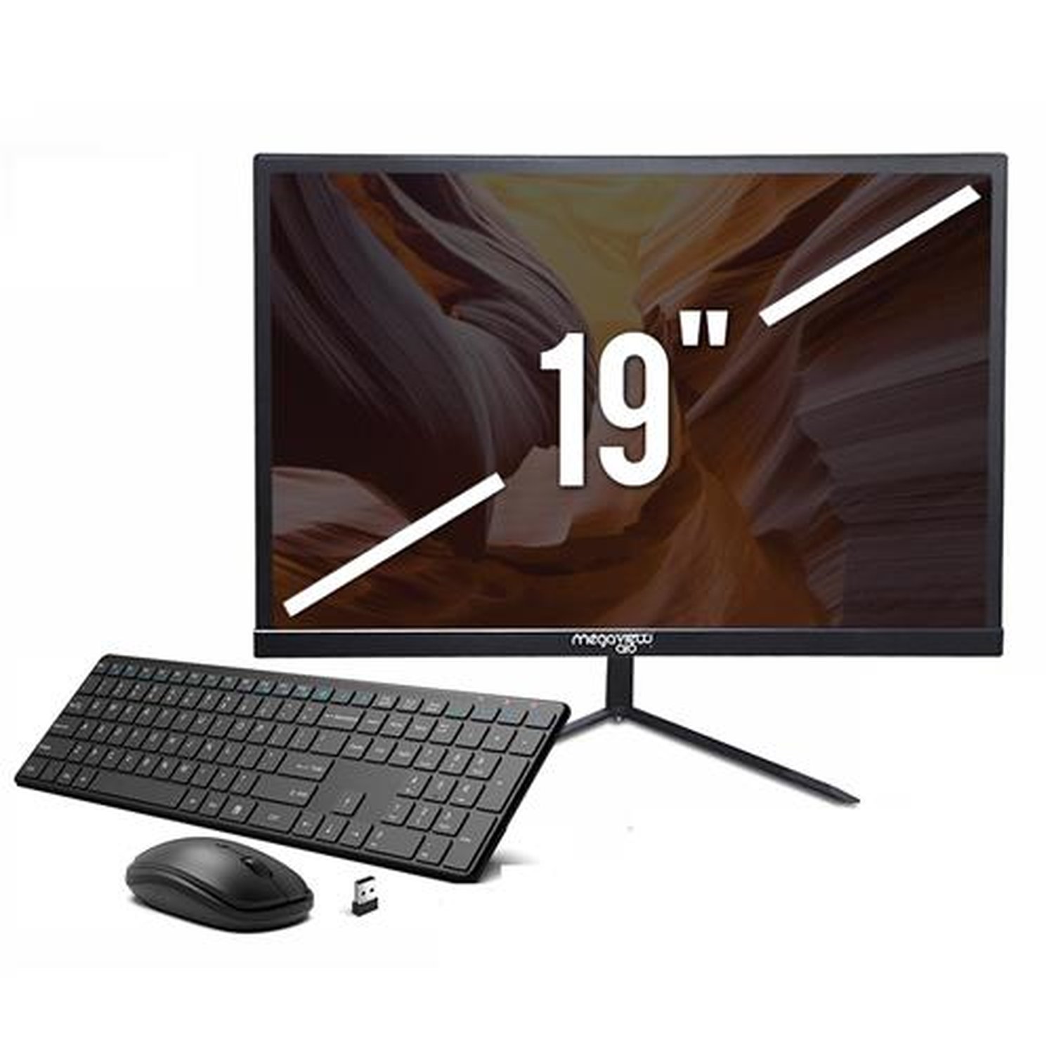 Computador All In One 19 Intel I3 Multimidia 4GB Teclado e Mouse Windows Pro HD 500