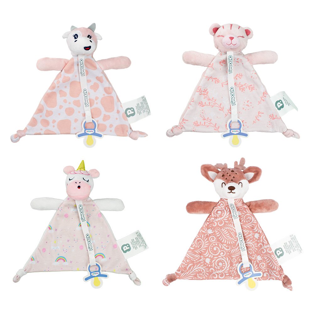 Kit Naninha Com Prendedor De Chupeta Tamanho Único Feminino Pimpolho Caixa Com 8 Unidades.